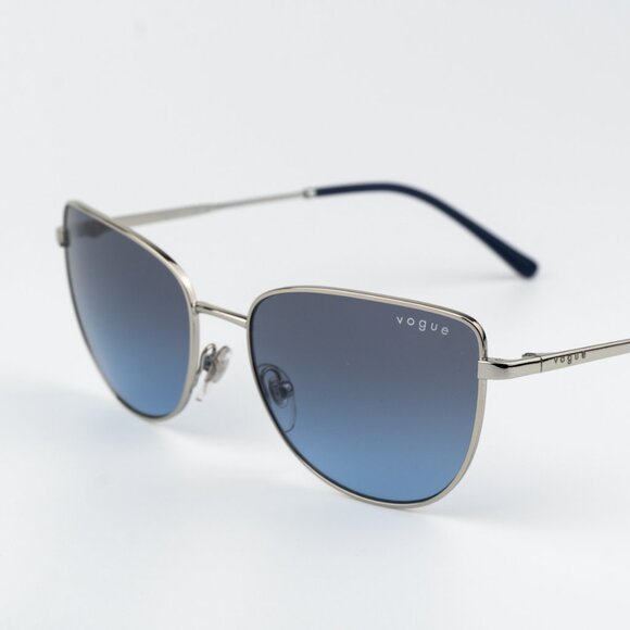 Vogue Women Sunglasses Silver Blue Grey Gradient Butterfly VO4233S 323/V154 NEW - Picture 3 of 9